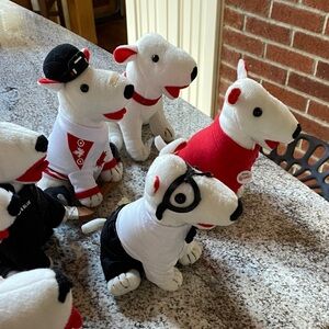 Target White and Red Dog Plush Toy Set